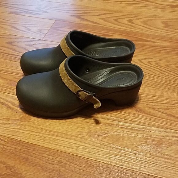 CROCS Sarah  mule clogs Sz 8W - Picture 3 of 6